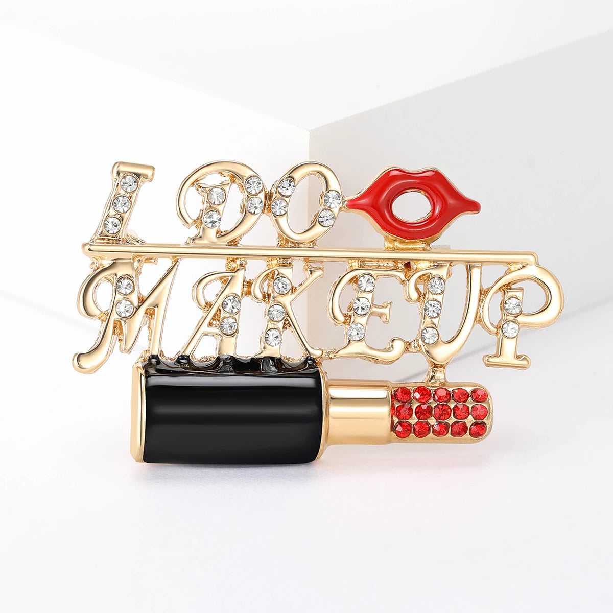 Beaut&Berry Beautiful Lipstick Lips Brooches for Women Unisex Glamour Pins Casual Party Accessories New Gifts Friends Decoration
